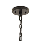 NL88319 Clover 32 Light Oval Pendant Matt Black Smoke