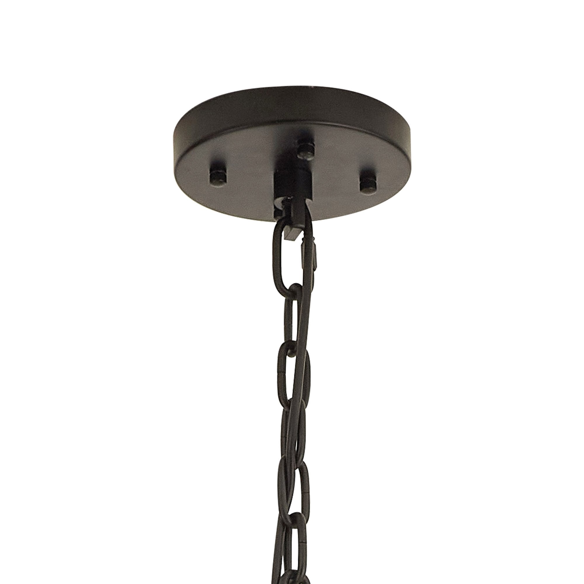 NL88319 Clover 32 Light Oval Pendant Matt Black Smoke