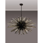 NL88319 Clover 32 Light Oval Pendant Matt Black Smoke