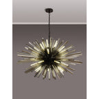 NL88319 Clover 32 Light Oval Pendant Matt Black Smoke