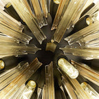 NL88329 Clover 32 Light Oval Pendant Matt Black Champagne Gold