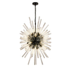 NL88339 Clover 32 Light Oval Pendant Matt Black Clear