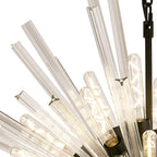 NL88339 Clover 32 Light Oval Pendant Matt Black Clear