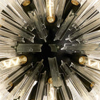 NL88339 Clover 32 Light Oval Pendant Matt Black Clear