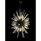 NL88349 Clover 32 Light Oval Pendant Matt Black Smoke