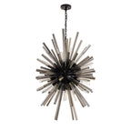 NL88349 Clover 32 Light Oval Pendant Matt Black Smoke