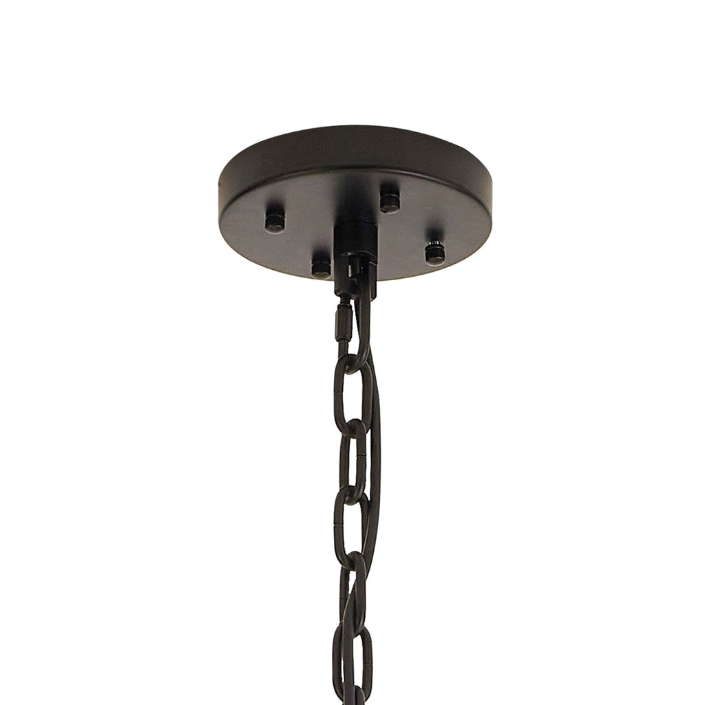 NL88349 Clover 32 Light Oval Pendant Matt Black Smoke