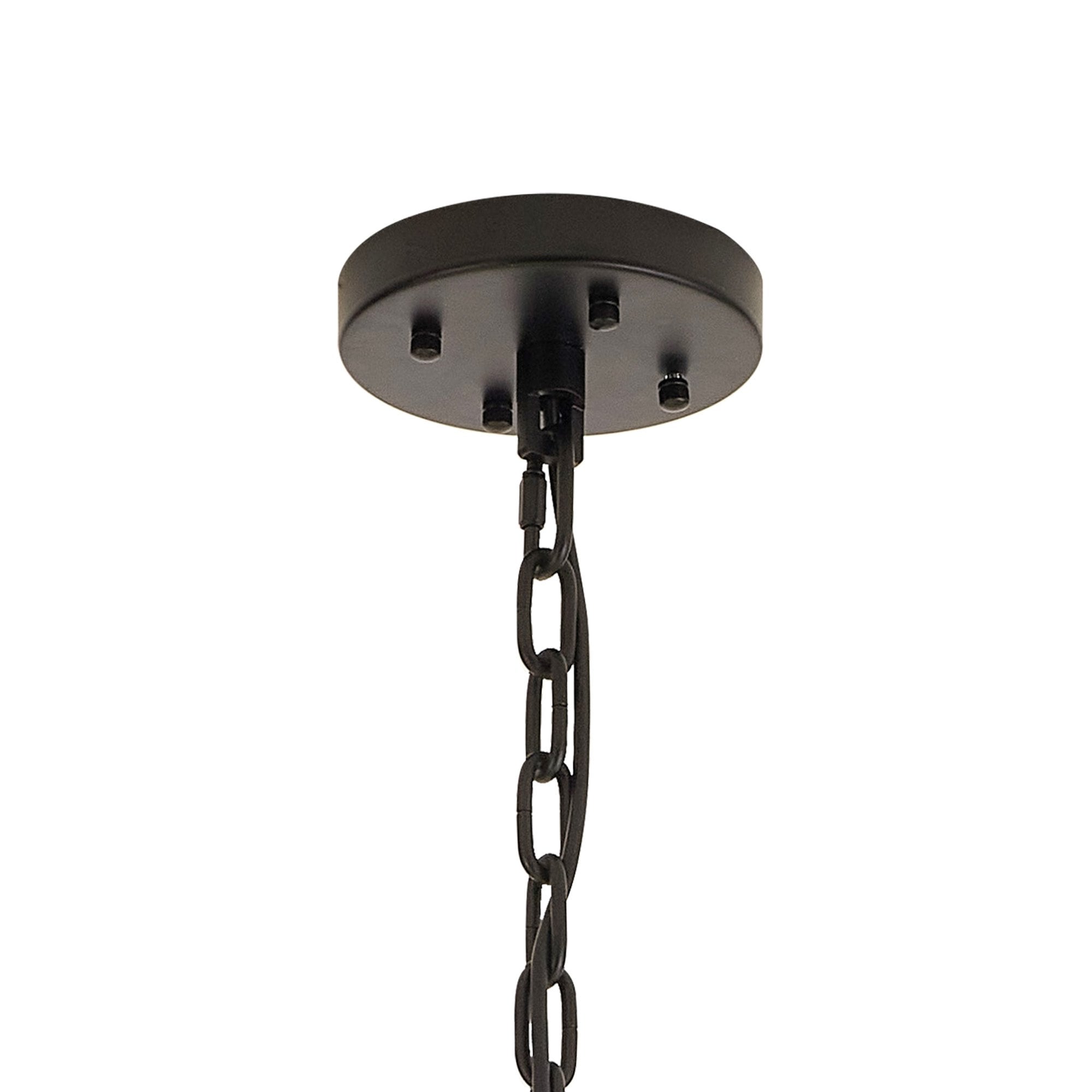 NL88349 Clover 32 Light Oval Pendant Matt Black Smoke