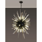 NL88349 Clover 32 Light Oval Pendant Matt Black Smoke