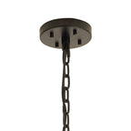 NL88359 Clover 32 Light Oval Pendant Matt Black Champagne Gold