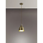 NL85369 Corfu 1 Light Small Pendant Antique Brass Satin Nickel