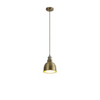 NL85369 Corfu 1 Light Small Pendant Antique Brass Satin Nickel