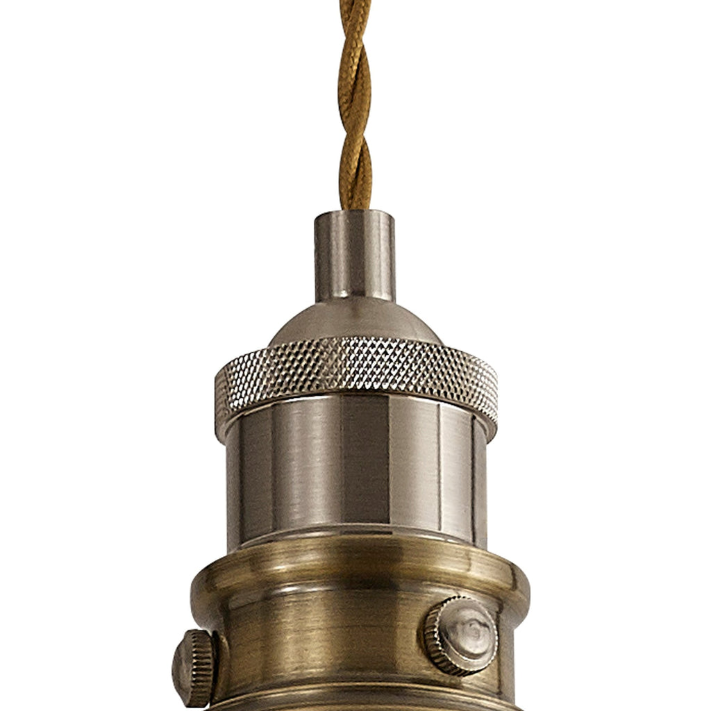 NL85369 Corfu 1 Light Small Pendant Antique Brass Satin Nickel