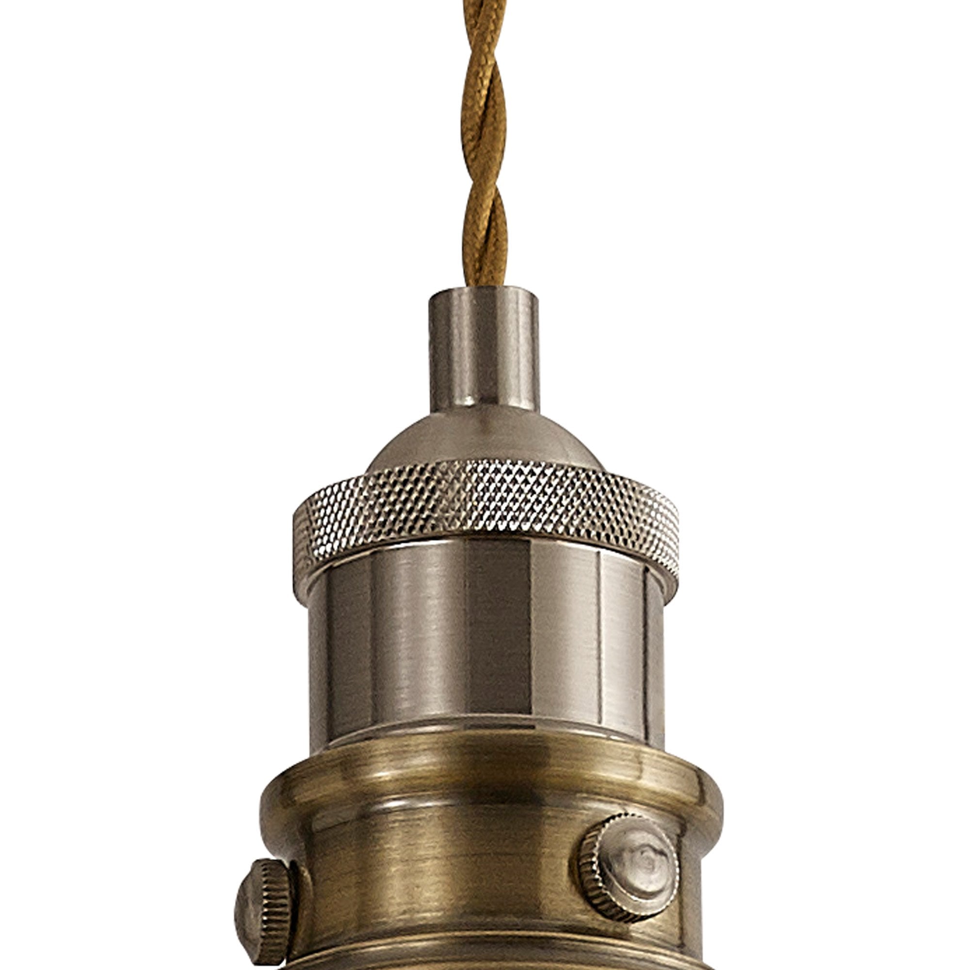 NL85369 Corfu 1 Light Small Pendant Antique Brass Satin Nickel