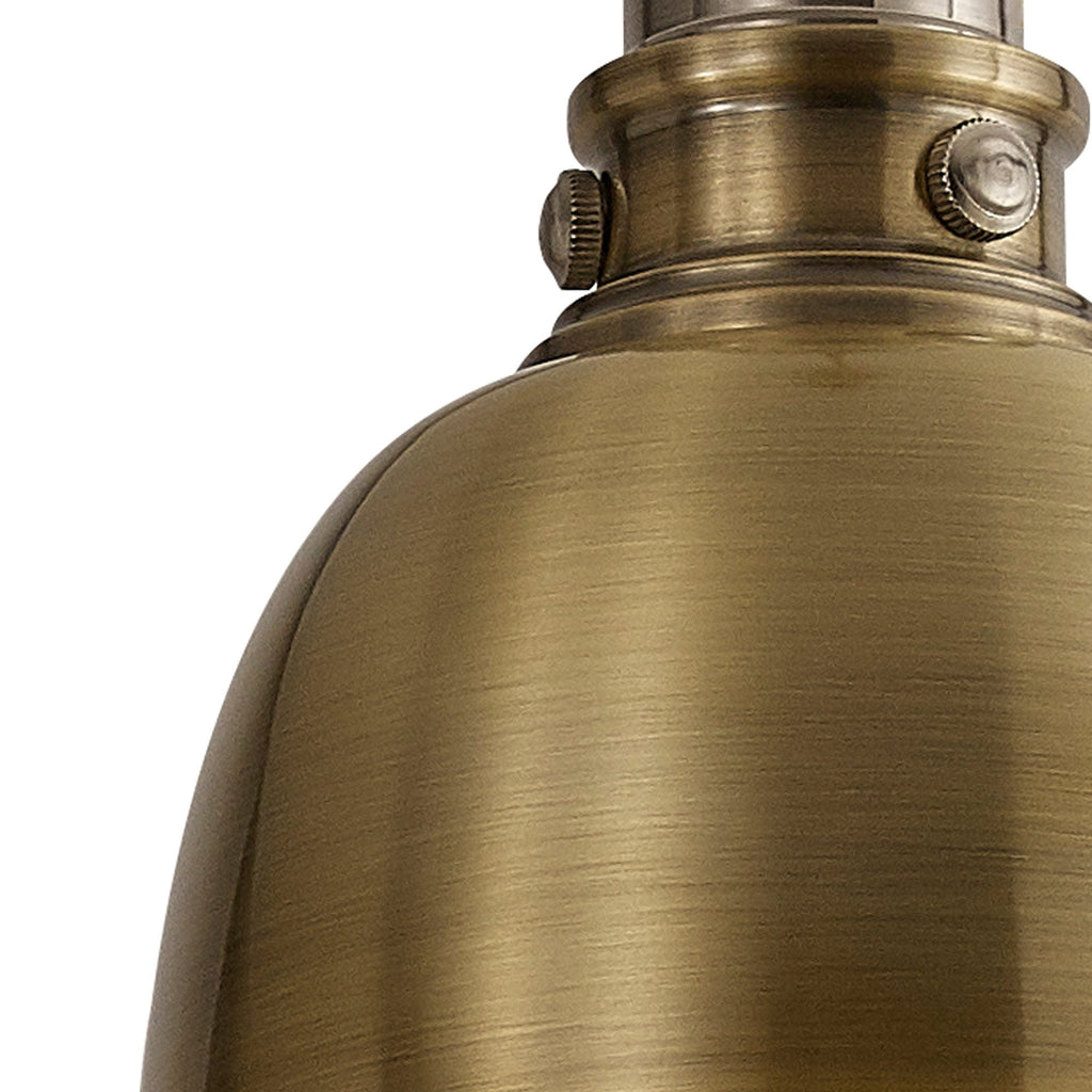 NL85369 Corfu 1 Light Small Pendant Antique Brass Satin Nickel