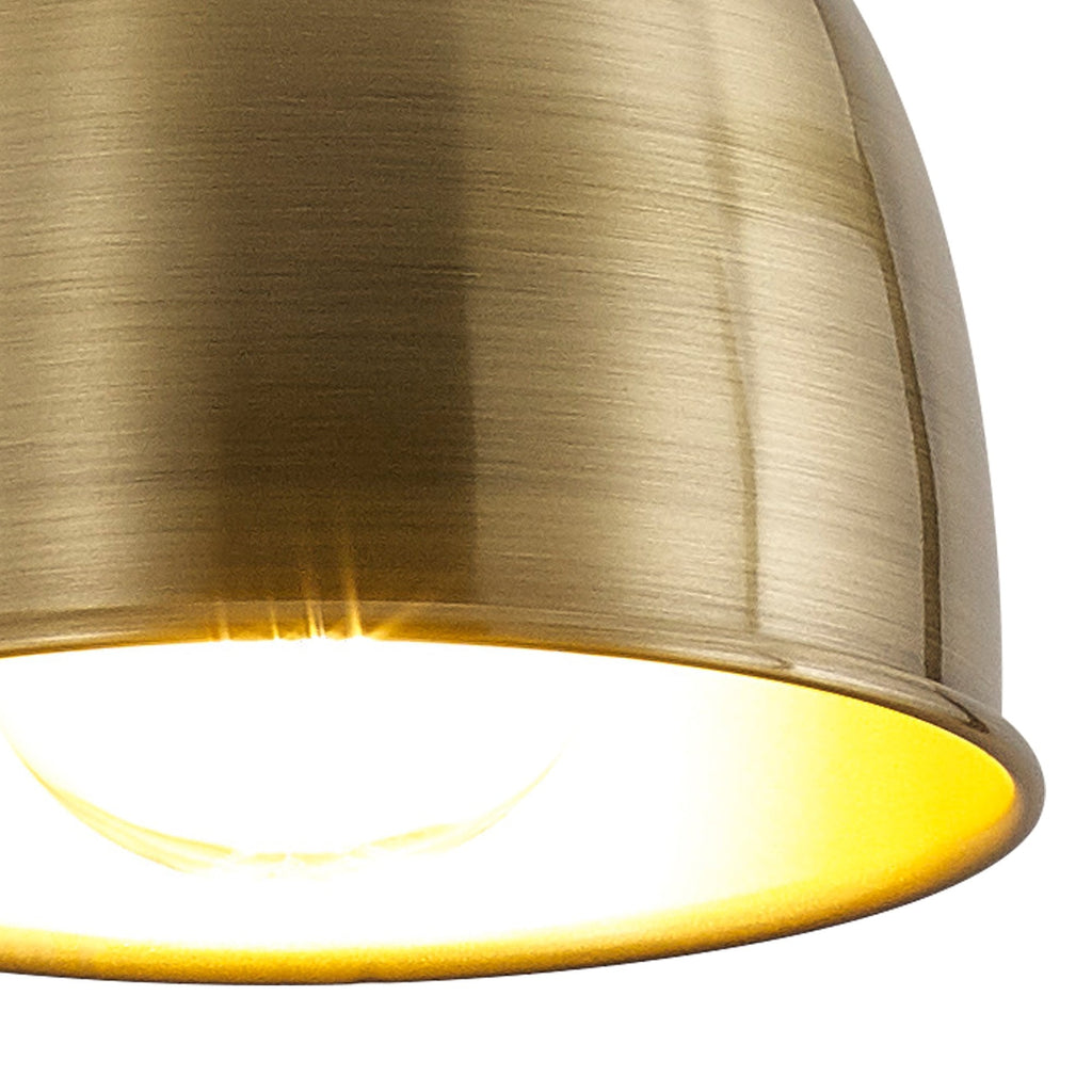 NL85369 Corfu 1 Light Small Pendant Antique Brass Satin Nickel