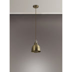 NL85369 Corfu 1 Light Small Pendant Antique Brass Satin Nickel