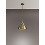 NL85379 Corfu 1 Light Medium Pendant Antique Brass Satin Nickel