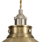 NL85379 Corfu 1 Light Medium Pendant Antique Brass Satin Nickel