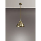 NL85379 Corfu 1 Light Medium Pendant Antique Brass Satin Nickel
