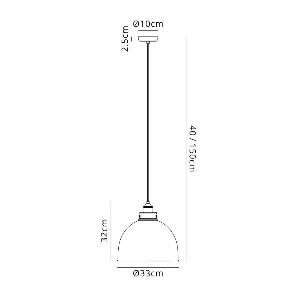 NL85389 Corfu 1 Light Large Pendant Antique Brass Satin Nickel