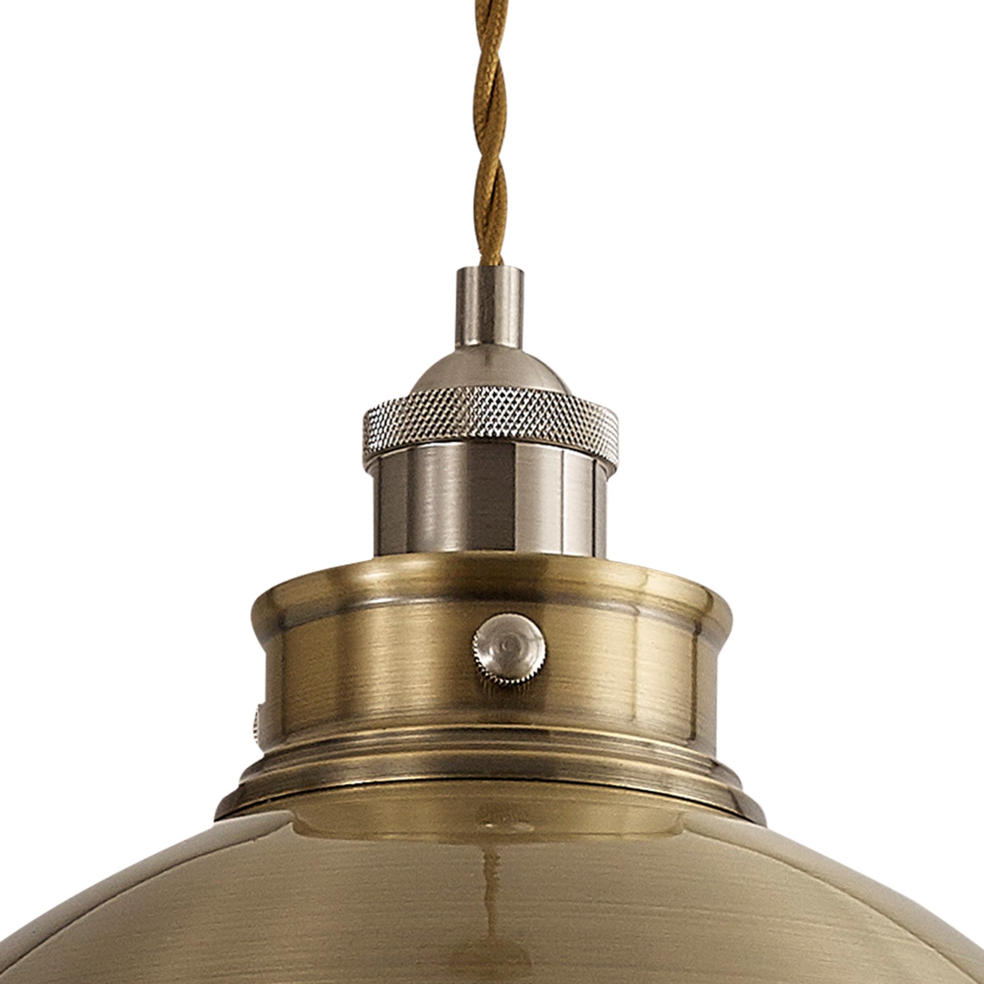 NL85389 Corfu 1 Light Large Pendant Antique Brass Satin Nickel
