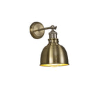 NL85409 Corfu 1 Light Wall Light Antique Brass Satin Nickel