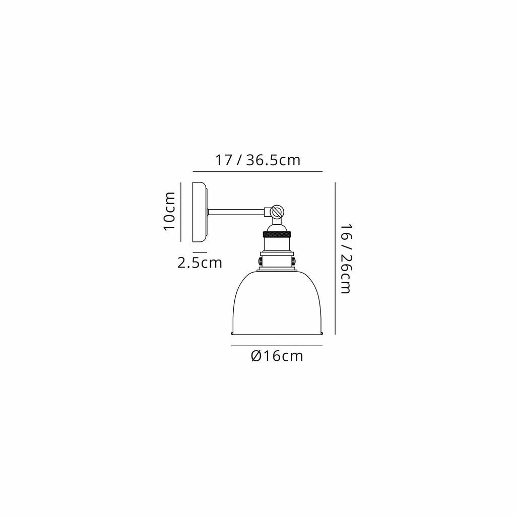 NL85409 Corfu 1 Light Wall Light Antique Brass Satin Nickel
