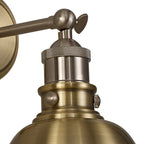 NL85409 Corfu 1 Light Wall Light Antique Brass Satin Nickel