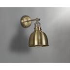 NL85409 Corfu 1 Light Wall Light Antique Brass Satin Nickel