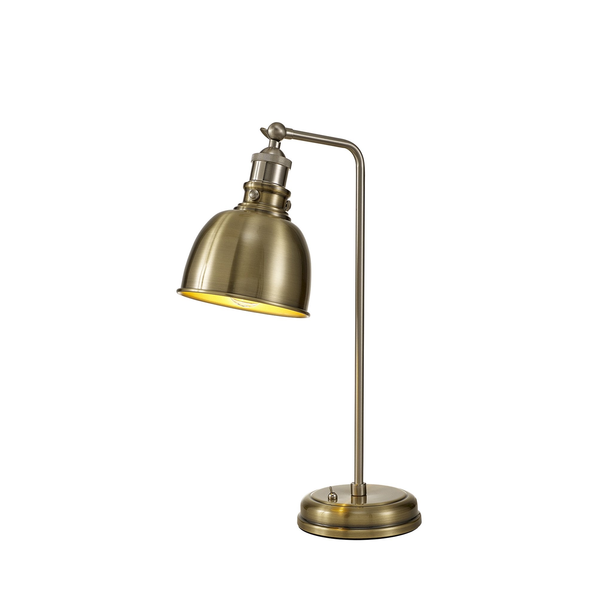 NL85419 Corfu 1 Light Table Lamp Antique Brass Satin Nickel
