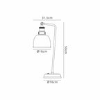 NL85419 Corfu 1 Light Table Lamp Antique Brass Satin Nickel