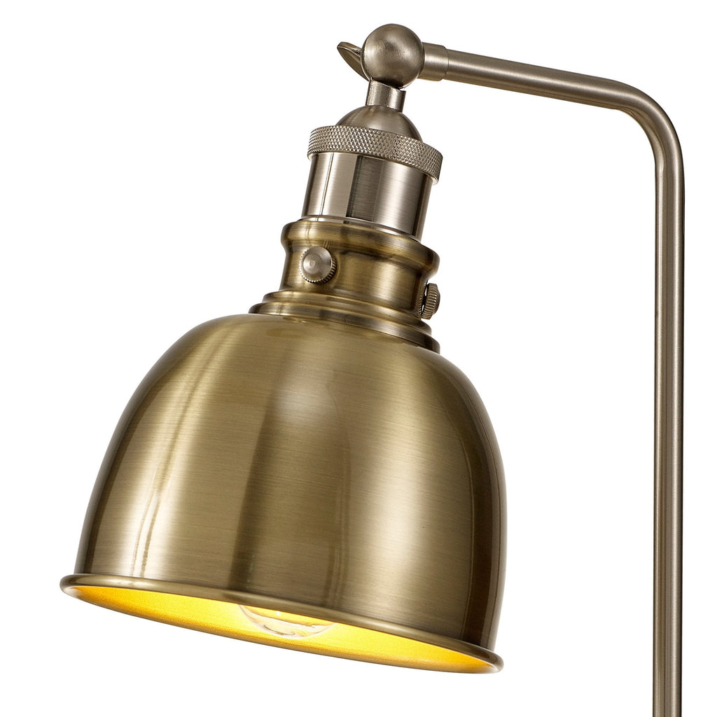 NL85419 Corfu 1 Light Table Lamp Antique Brass Satin Nickel