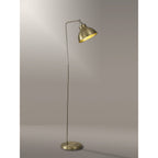 NL85429 Corfu 1 Light Floor Lamp Antique Brass Satin Nickel