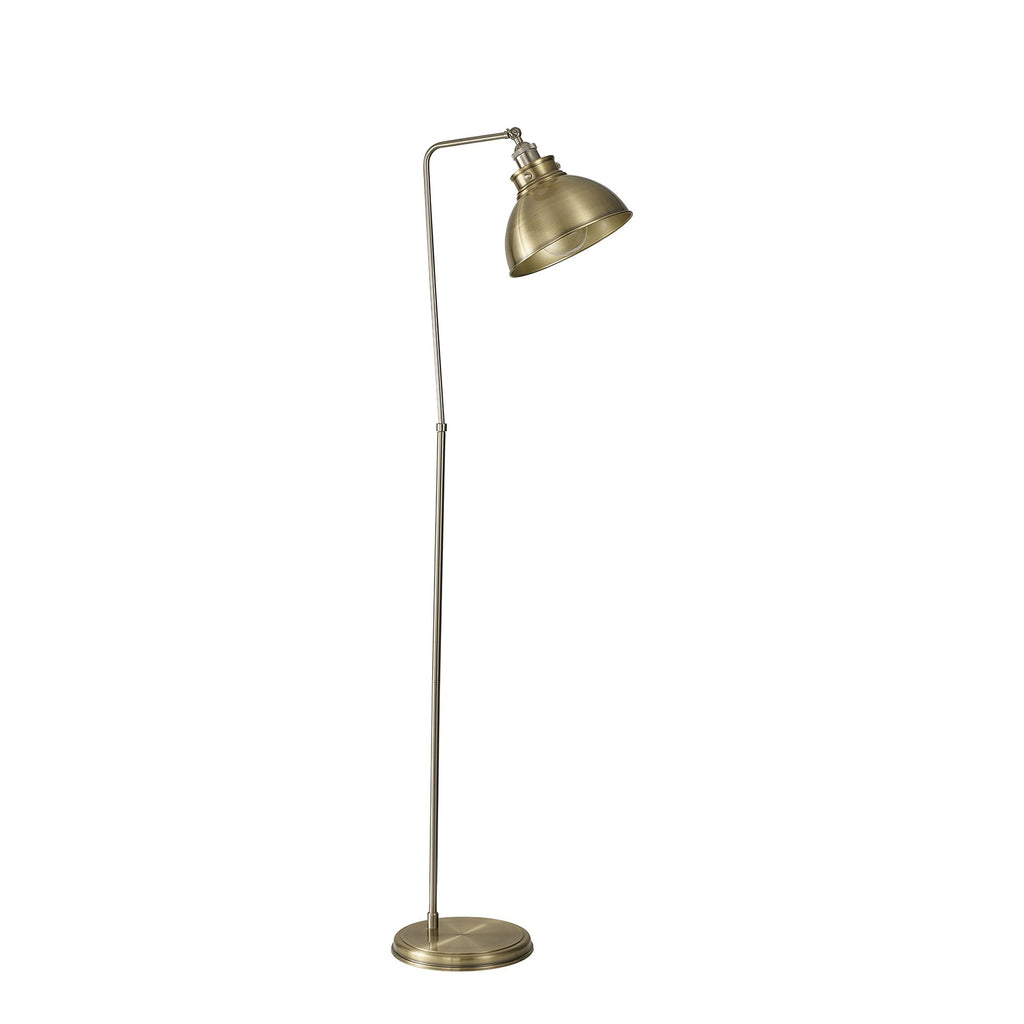 NL85429 Corfu 1 Light Floor Lamp Antique Brass Satin Nickel