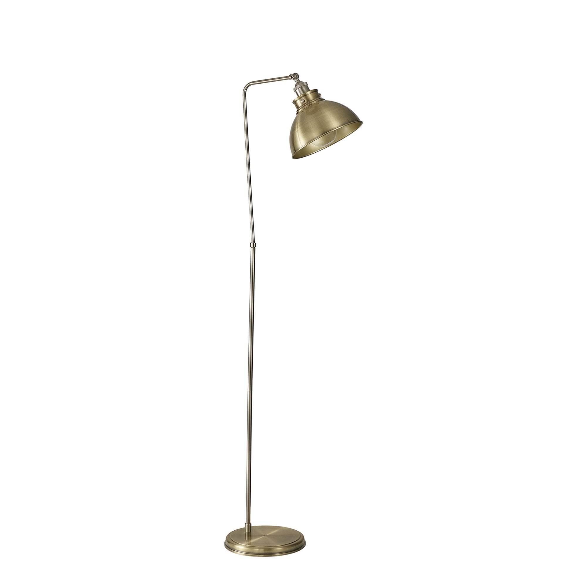 Corfu 1 Light Floor  Lamp Antique Brass Satin Nickel