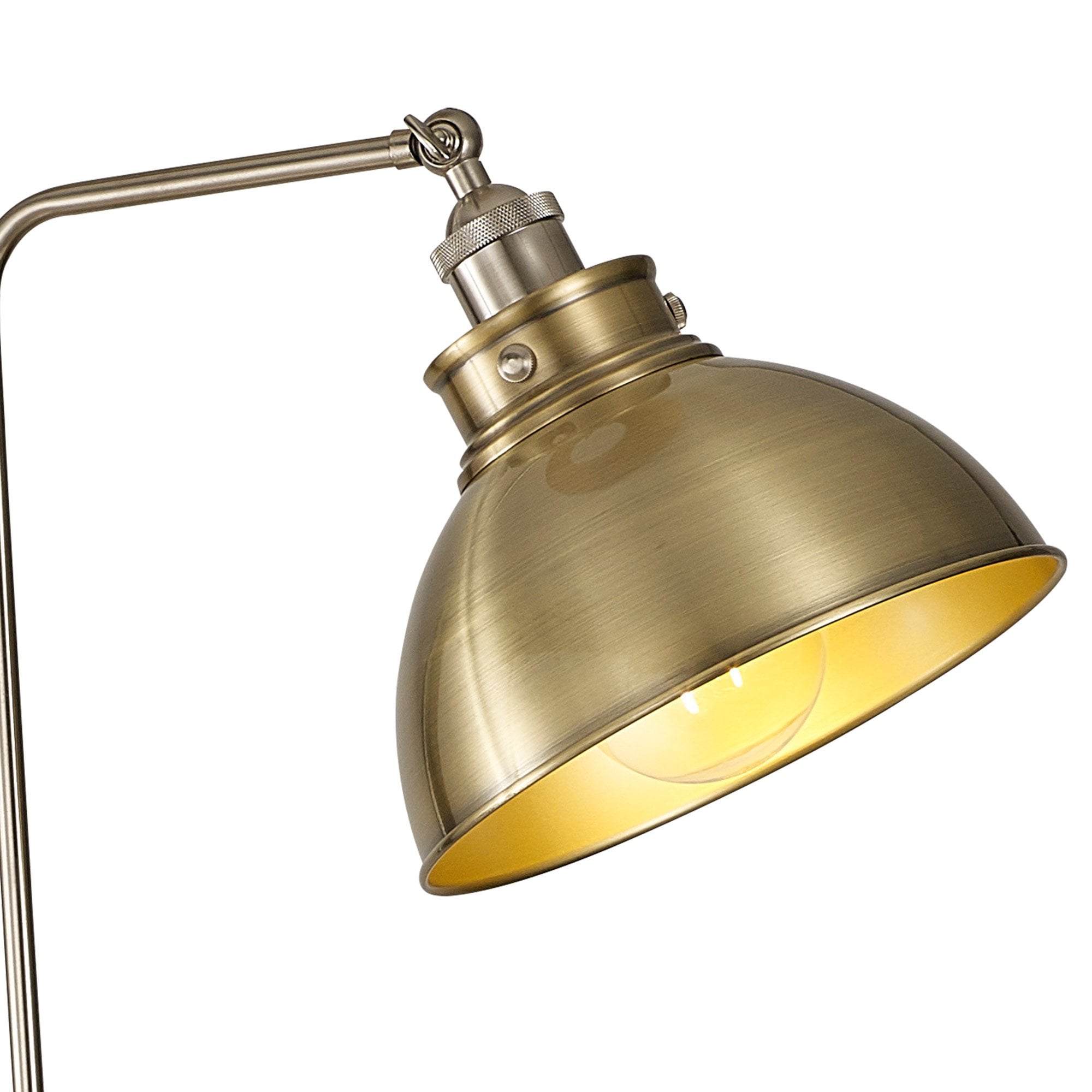 Corfu 1 Light Floor  Lamp Antique Brass Satin Nickel