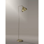 NL85429 Corfu 1 Light Floor Lamp Antique Brass Satin Nickel