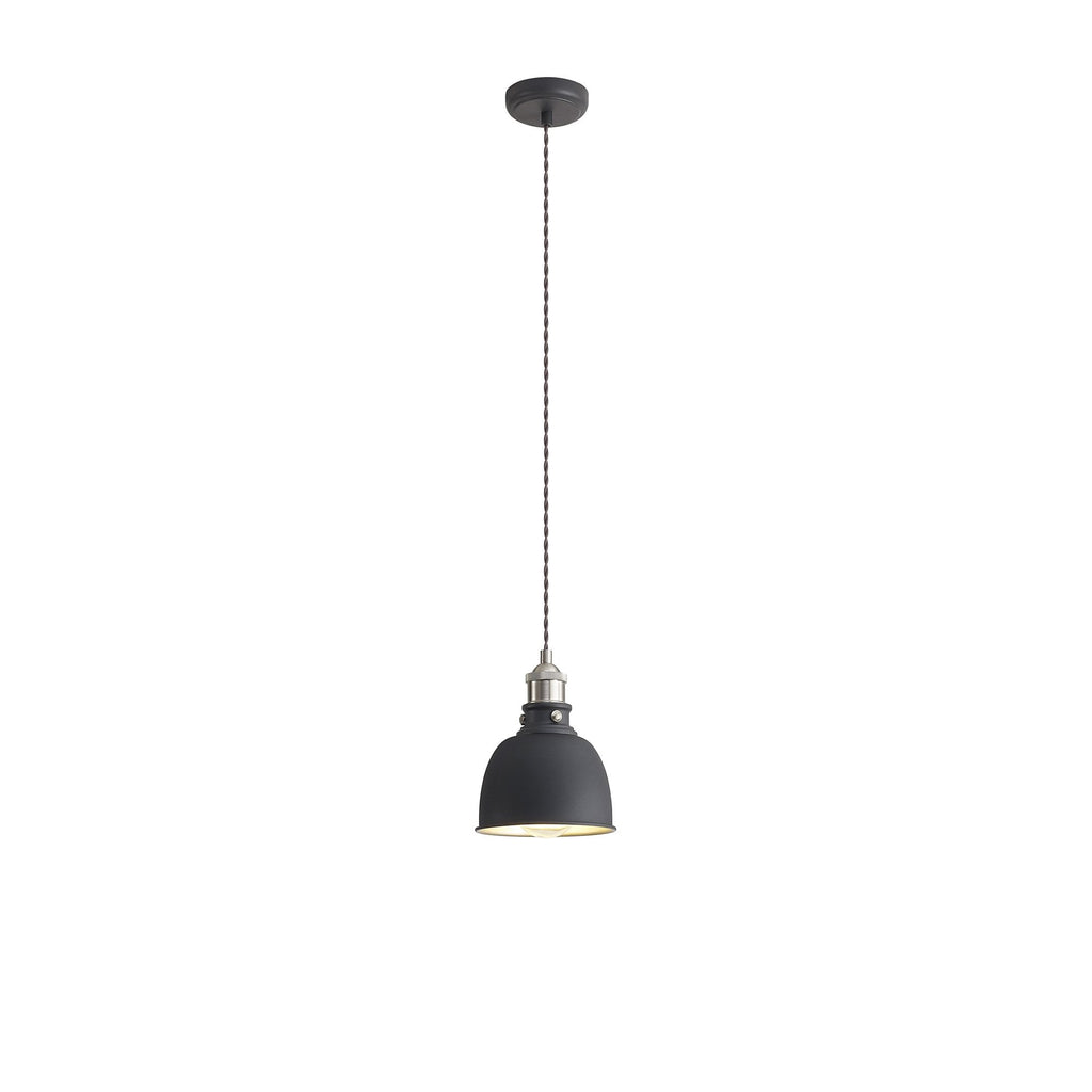 NL85439 Corfu 1 Light Small Pendant Graphite Satin Nickel
