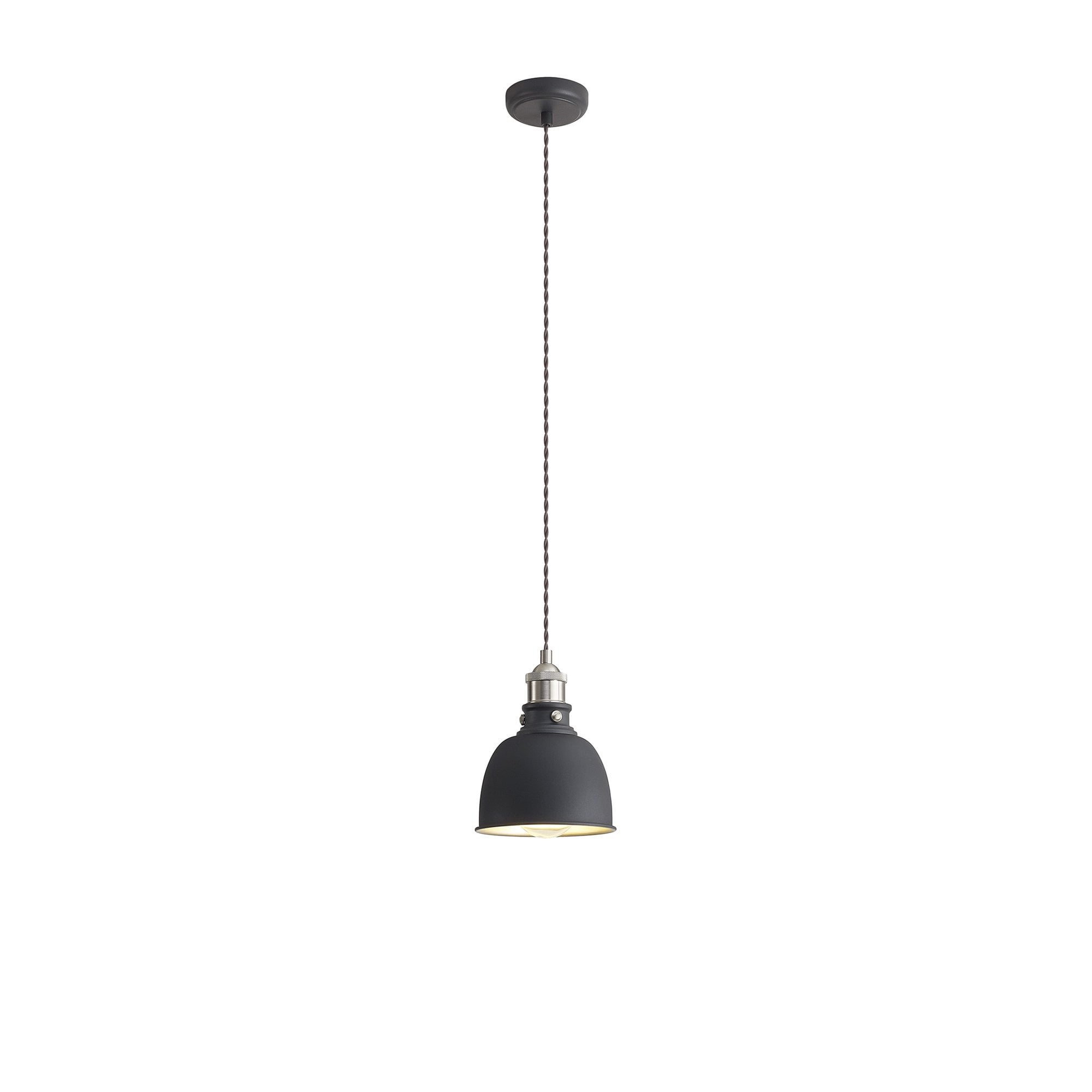 NL85439 Corfu 1 Light Small Pendant Graphite Satin Nickel
