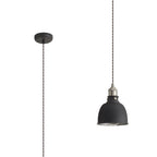 NL85439 Corfu 1 Light Small Pendant Graphite Satin Nickel