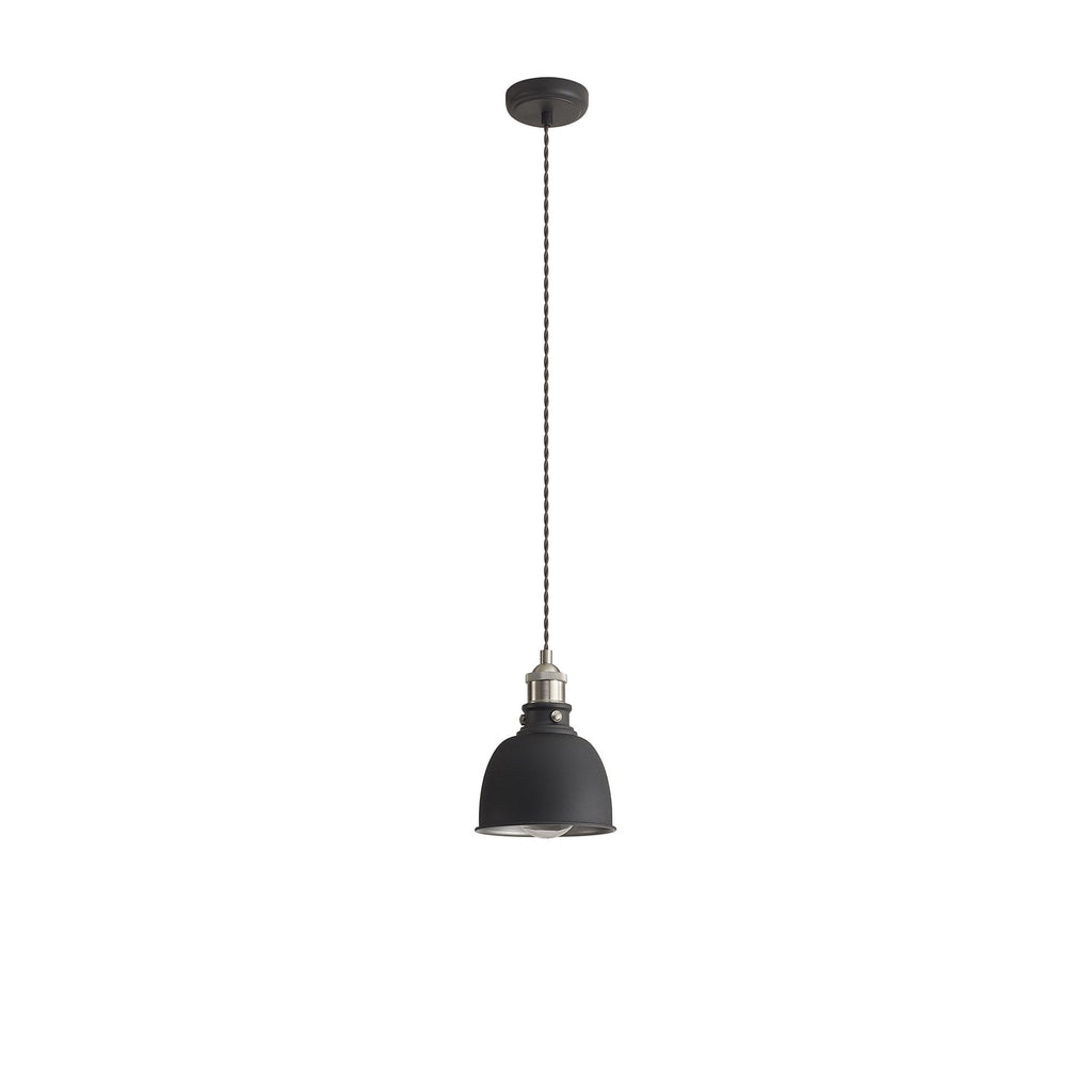 NL85439 Corfu 1 Light Small Pendant Graphite Satin Nickel