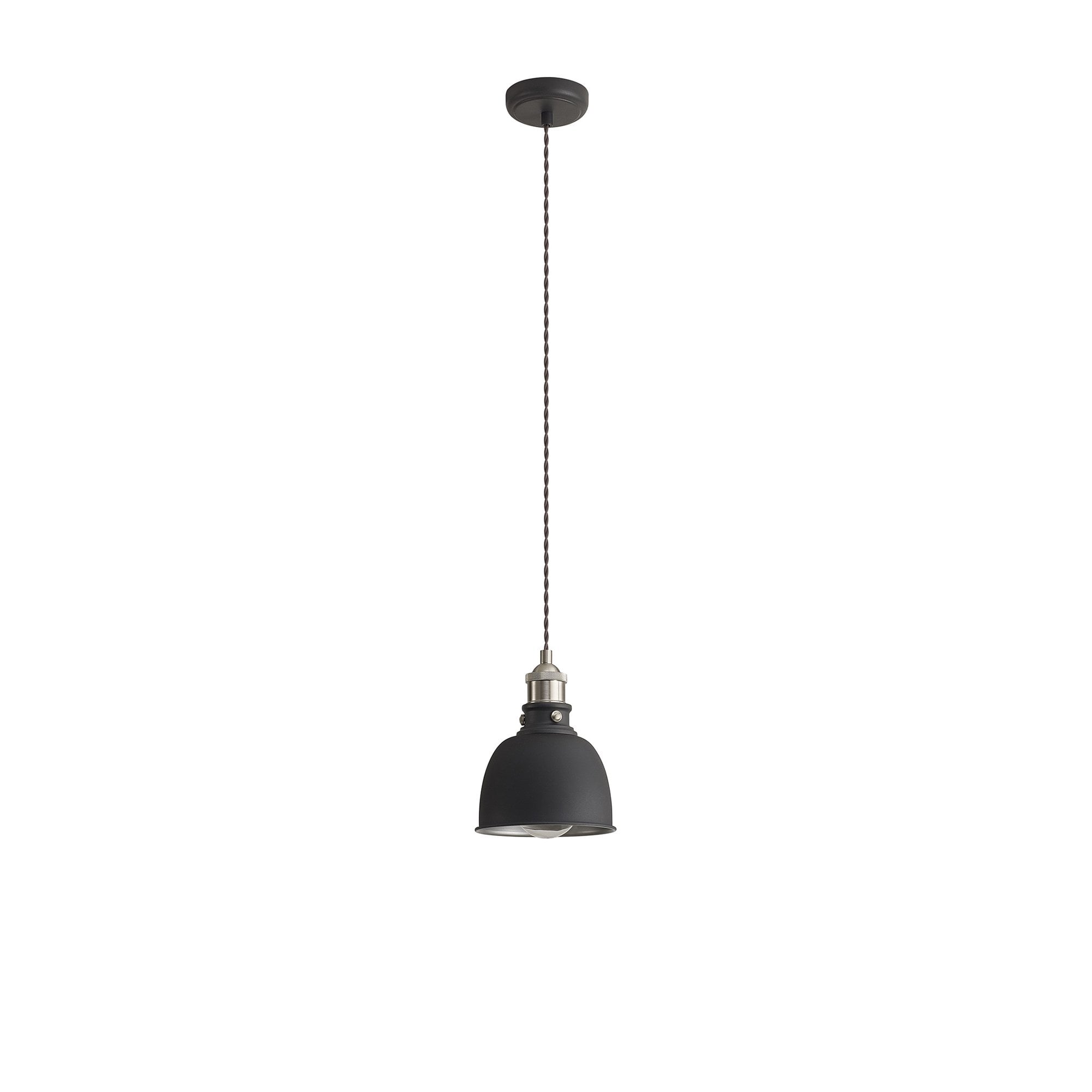 NL85439 Corfu 1 Light Small Pendant Graphite Satin Nickel
