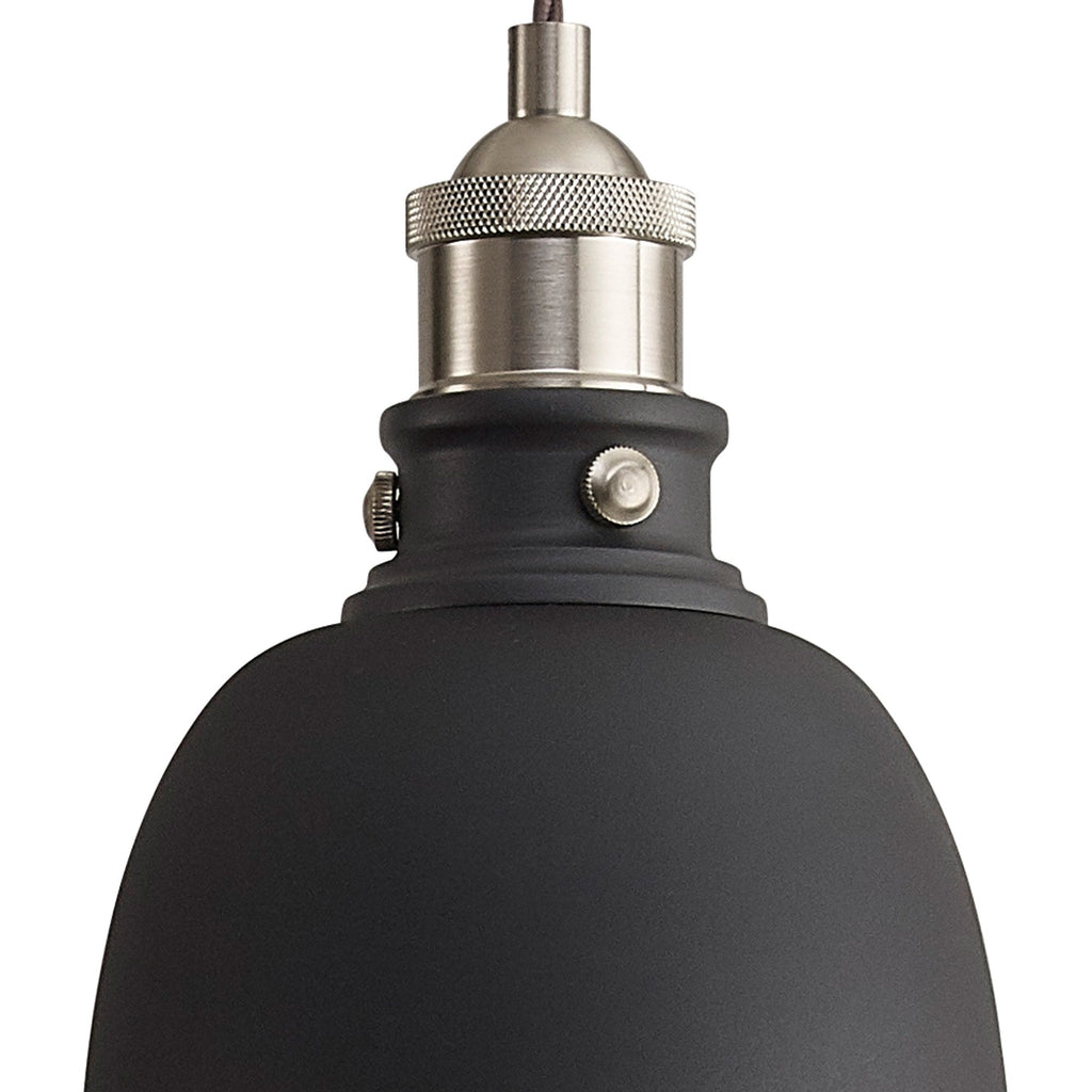 NL85439 Corfu 1 Light Small Pendant Graphite Satin Nickel