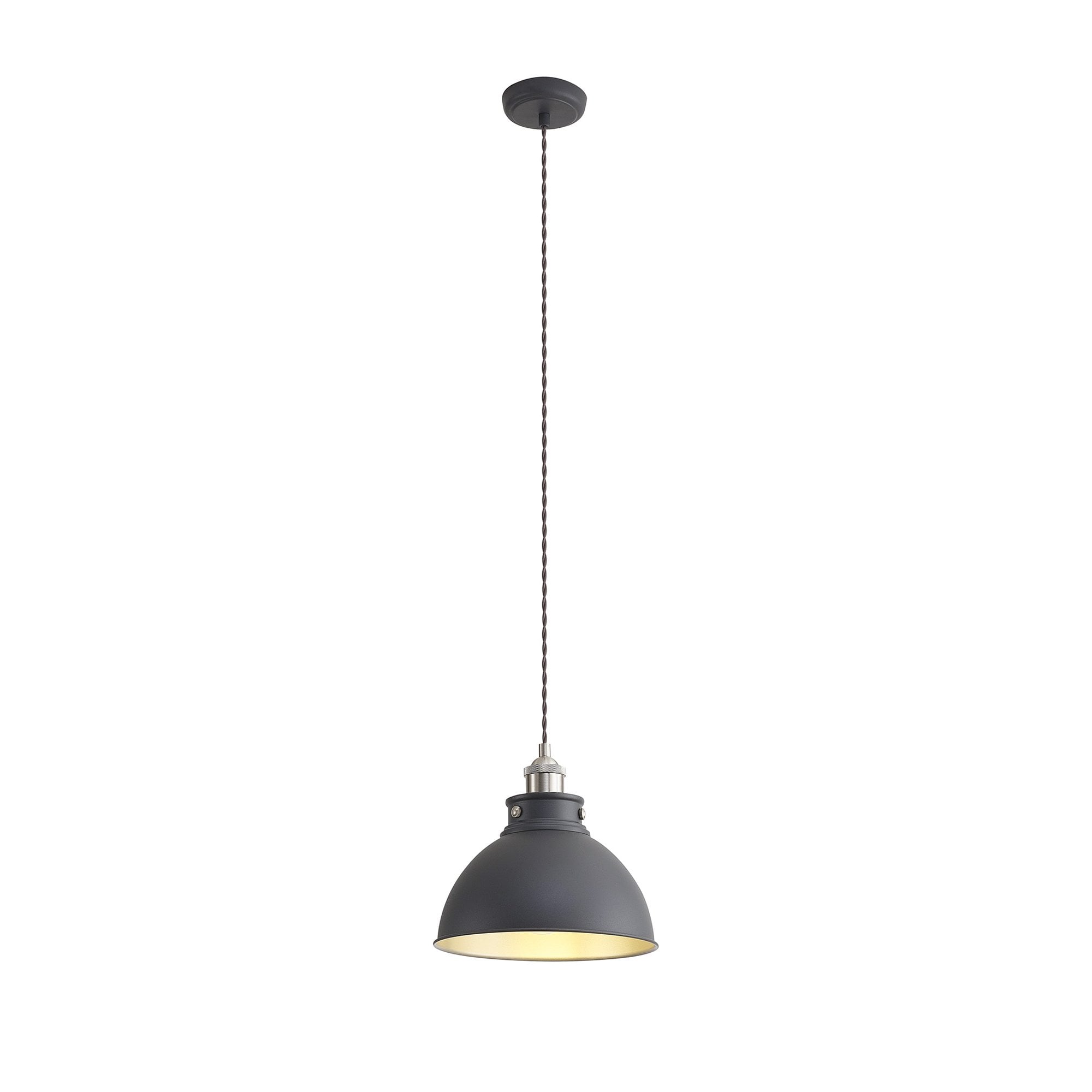 NL85449 Corfu 1 Light Medium Pendant Graphite Satin Nickel