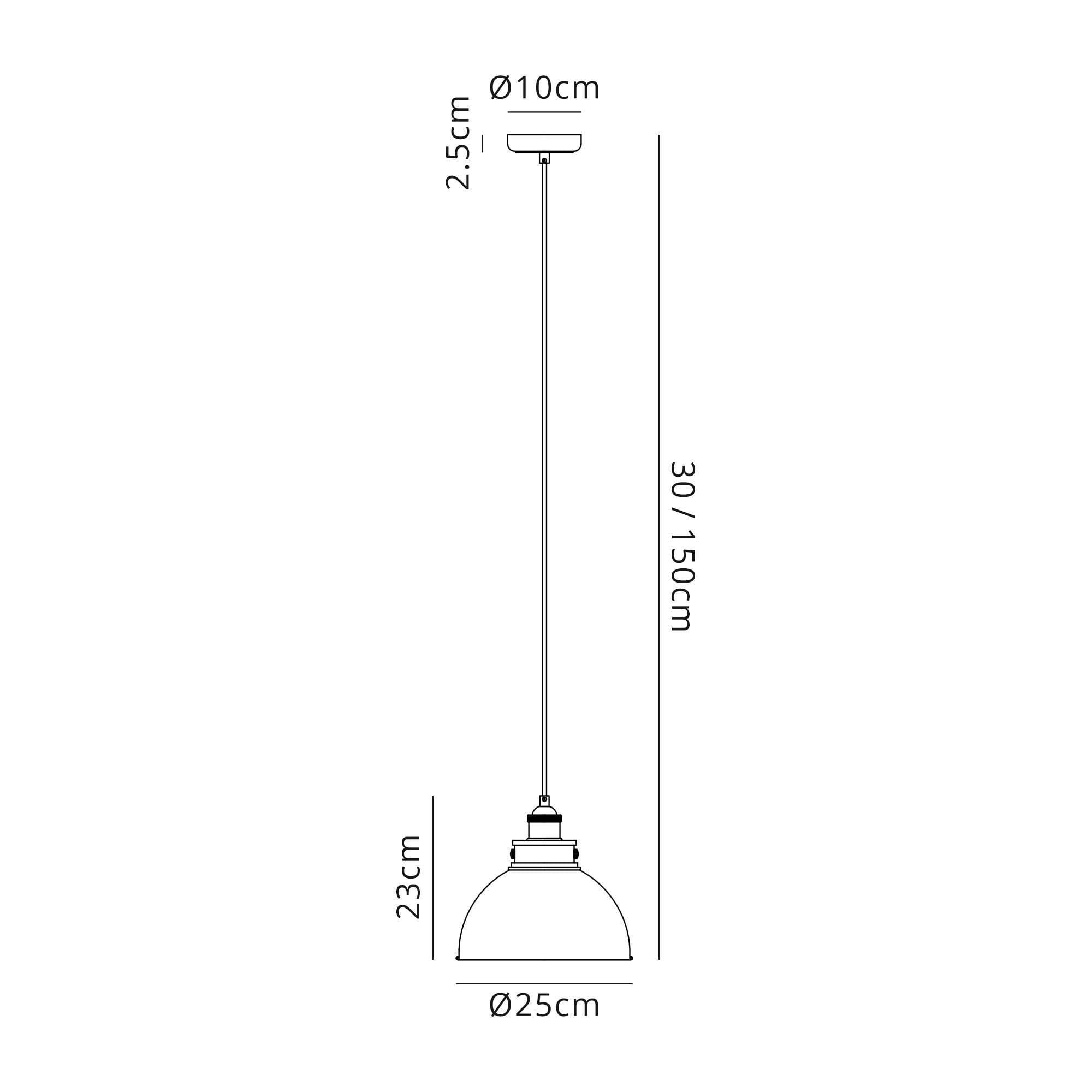 NL85449 Corfu 1 Light Medium Pendant Graphite Satin Nickel
