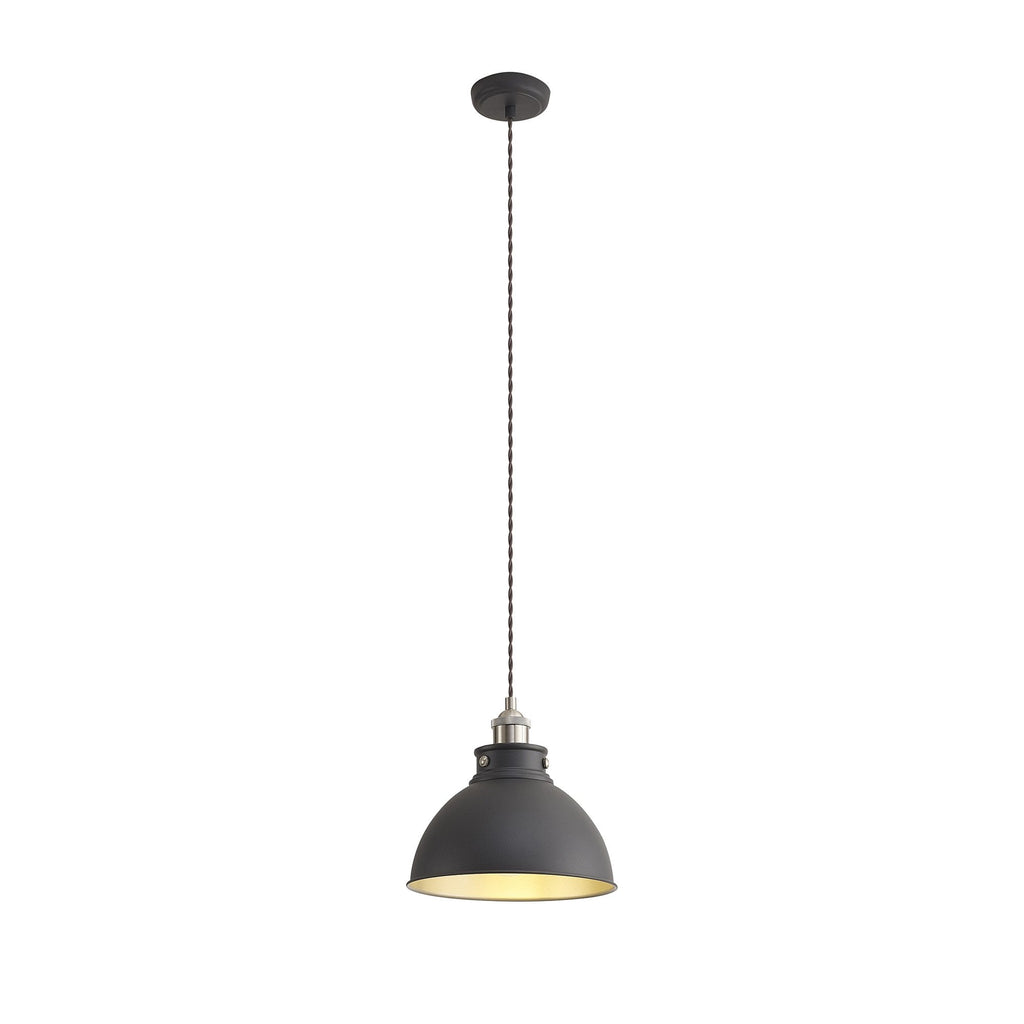 NL85449 Corfu 1 Light Medium Pendant Graphite Satin Nickel