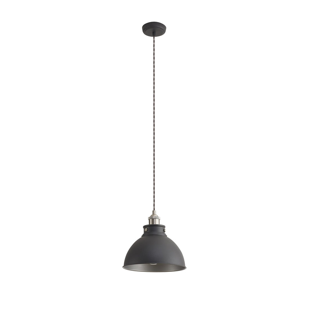 NL85449 Corfu 1 Light Medium Pendant Graphite Satin Nickel