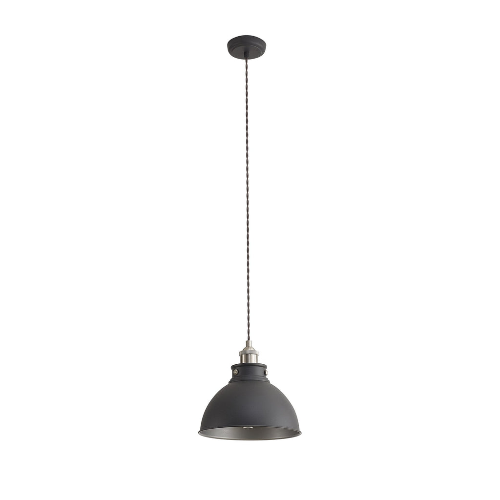 NL85449 Corfu 1 Light Medium Pendant Graphite Satin Nickel