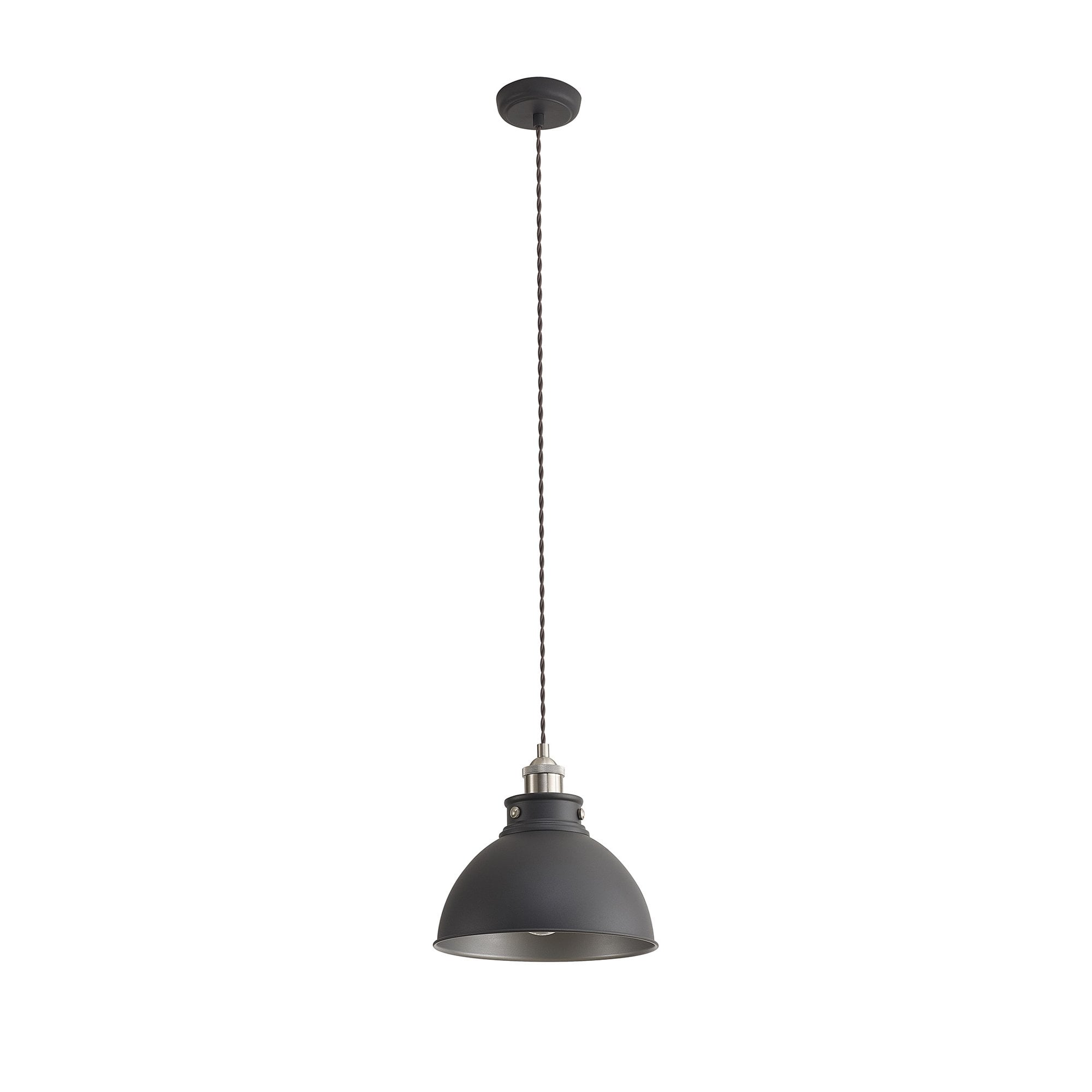 NL85449 Corfu 1 Light Medium Pendant Graphite Satin Nickel